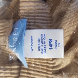 Koret pants 14PS New in package 100%Polyester  Tan